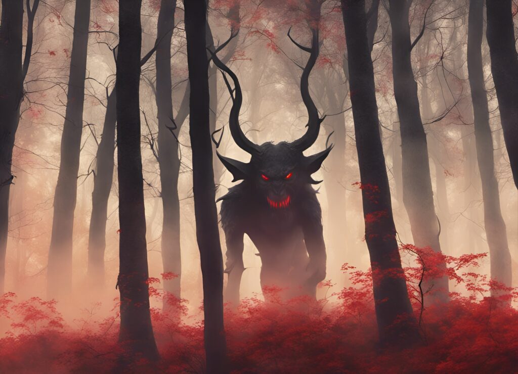 Branišovská lest - art - lesní demon